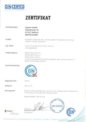 CER SICCUS SPORT SYS MECH DIN CERTCO 7F354-F DE DE 1030923